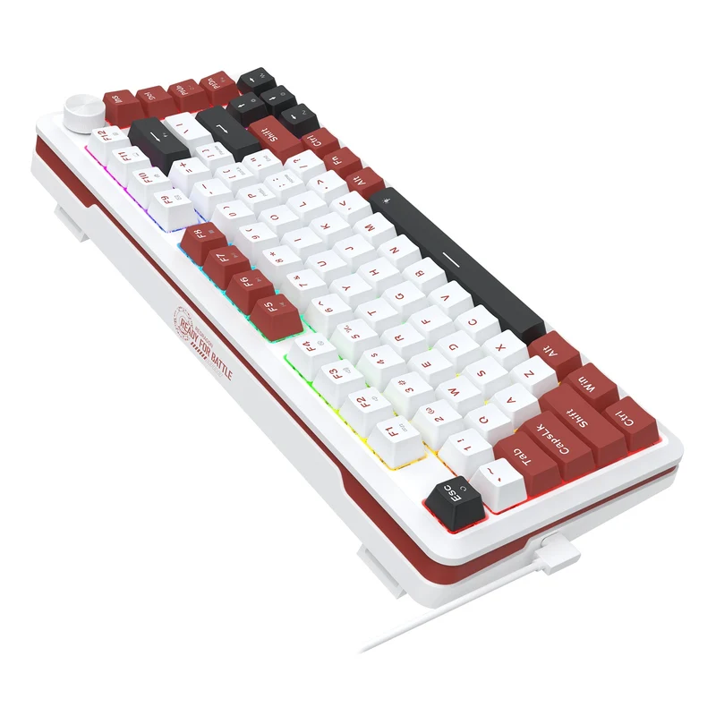 Redragon K721WRB Stormhunter Magnetic RGB Hot-Swappable Wired 75% Keyboard with Rapid Trigger (UltraMag Magnetic Linear Switch) (White/Red/Black) (K721WRB-RGB-M)