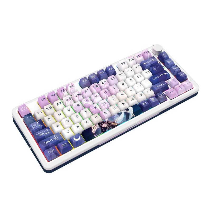 Redragon K681ACG Cyrus Pro Anime Ed. RGB Wireless 75% Hot-Swappable Gasket Mechanical Keyboard with Knob (Mint Mambo Linear Switch) (K681ACG-RGB-PRO)