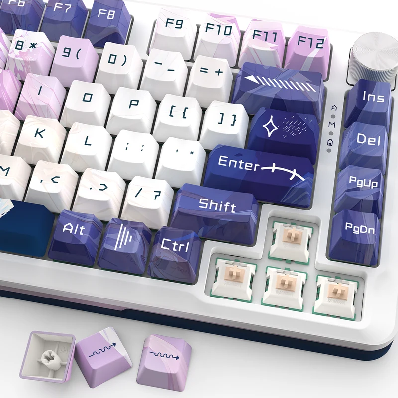 Redragon K681ACG Cyrus Pro Anime Ed. RGB Wireless 75% Hot-Swappable Gasket Mechanical Keyboard with Knob (Mint Mambo Linear Switch) (K681ACG-RGB-PRO)
