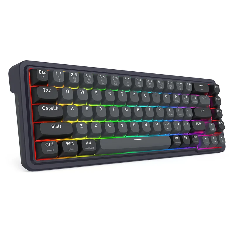 Redragon K709GB Nova Magnetic RGB Hot-Swappable Wired 65% Keyboard with Rapid Trigger (UltraMag Magnetic Linear Switch) (Gray/Black) (K709GB-RGB-M)