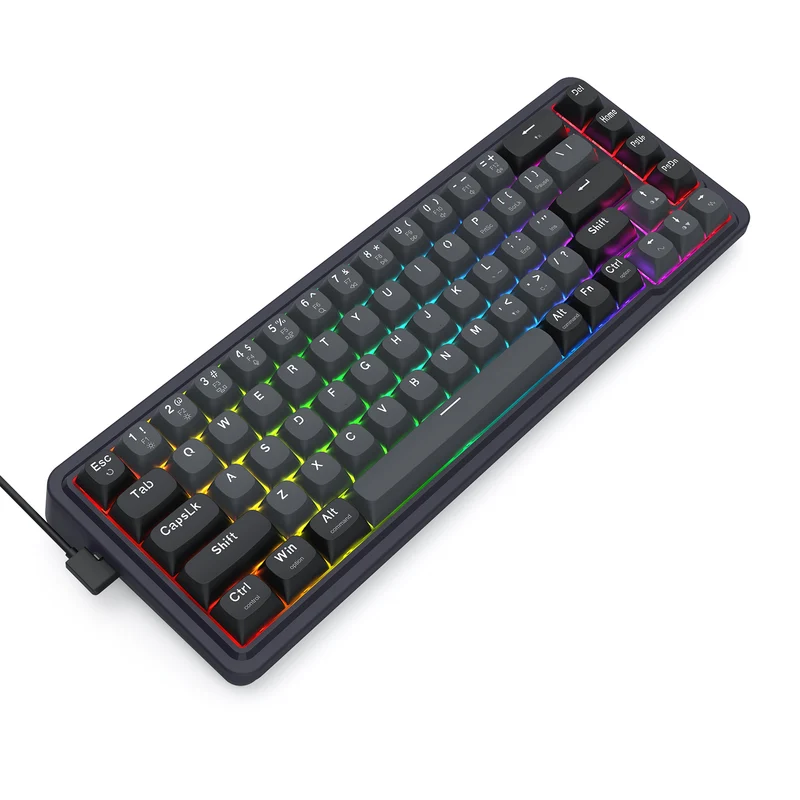 Redragon K709GB Nova Magnetic RGB Hot-Swappable Wired 65% Keyboard with Rapid Trigger (UltraMag Magnetic Linear Switch) (Gray/Black) (K709GB-RGB-M)