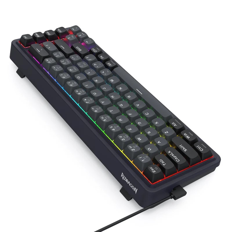 Redragon K709GB Nova Magnetic RGB Hot-Swappable Wired 65% Keyboard with Rapid Trigger (UltraMag Magnetic Linear Switch) (Gray/Black) (K709GB-RGB-M)