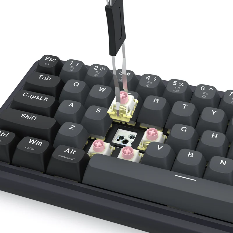 Redragon K709GB Nova Magnetic RGB Hot-Swappable Wired 65% Keyboard with Rapid Trigger (UltraMag Magnetic Linear Switch) (Gray/Black) (K709GB-RGB-M)
