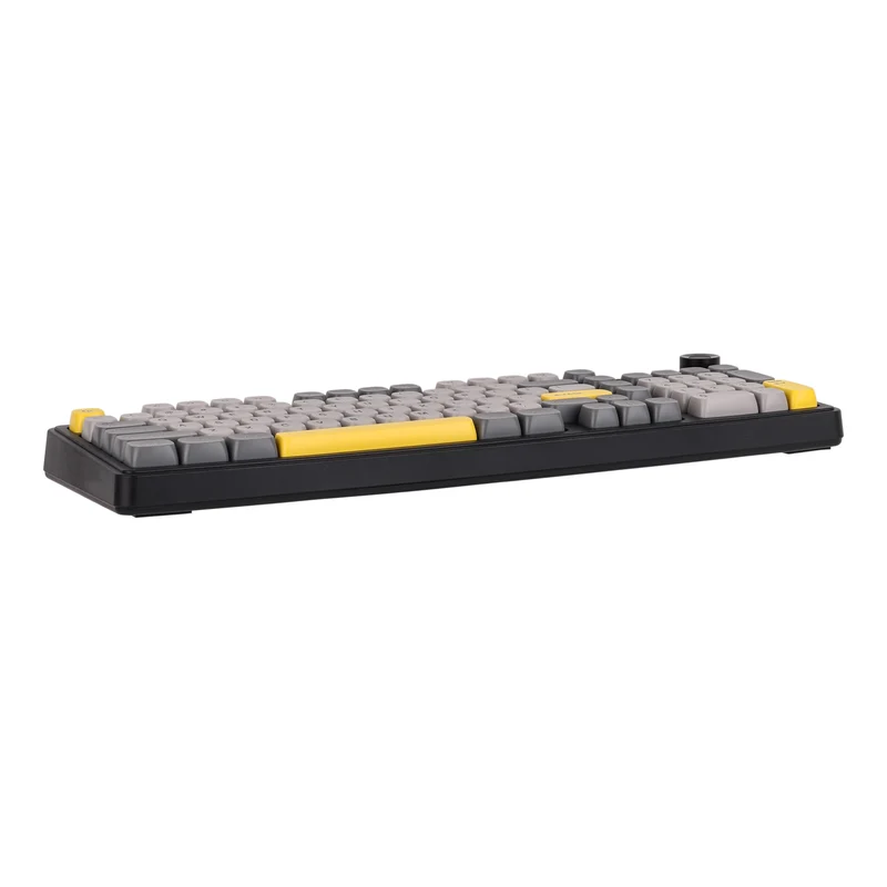 Ajazz AF98 Plus RGB Tri-Mode 97-Keys Membrane Keyboard (Black/Grey/Yellow)