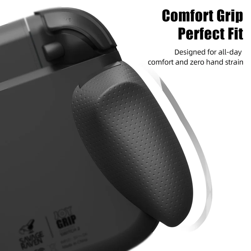 Skull & Co. Joy Grip for Nintendo Switch 2 (Black, Neon Blue/Red)