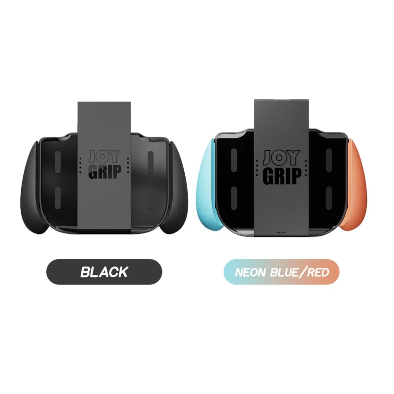 Skull & Co. Joy Grip for Nintendo Switch 2 (Black, Neon Blue/Red)