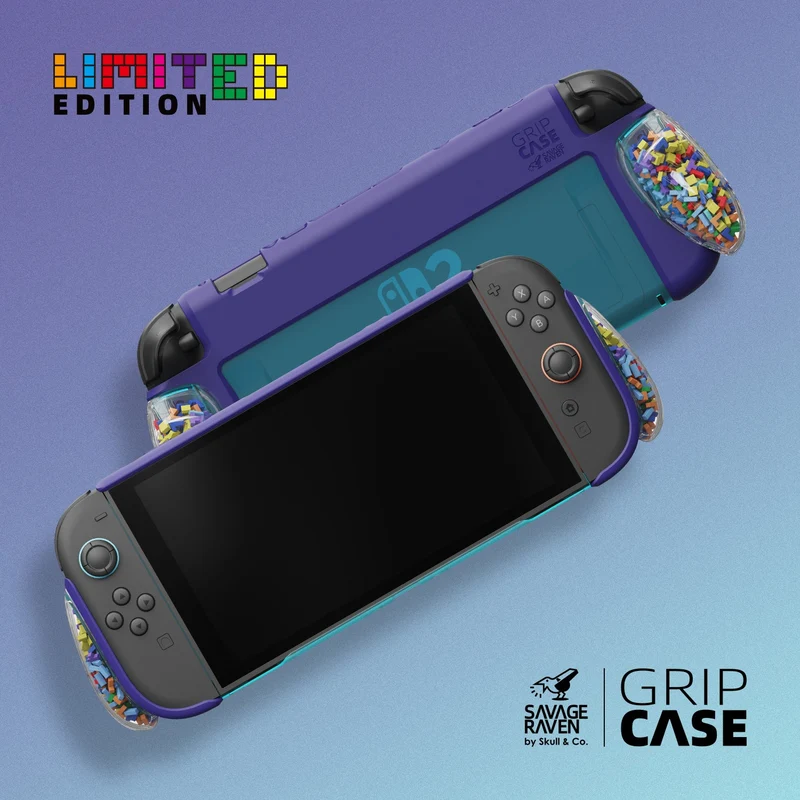 Skull & Co. Grip Case for Nintendo Switch 2 (Black, Neon Blue/Red, First Wave Edition, Tetris Limited Edition, Light Purple/Light Green, Light Purple/Light Green Limited Edition)