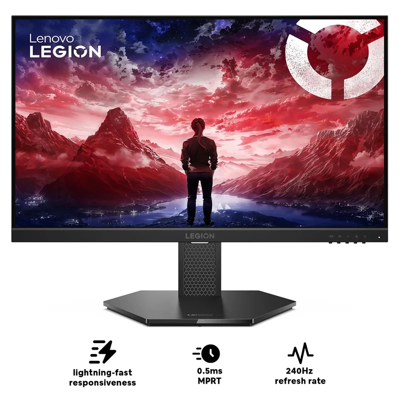 Lenovo Legion 24-10 68C4GAC4PH 23.8" FHD (1920x1080) 240Hz 0.5ms MPRT IPS Gaming Monitor With Height / Tilt / Swivel / Pivot Adjustment (Raven Black)