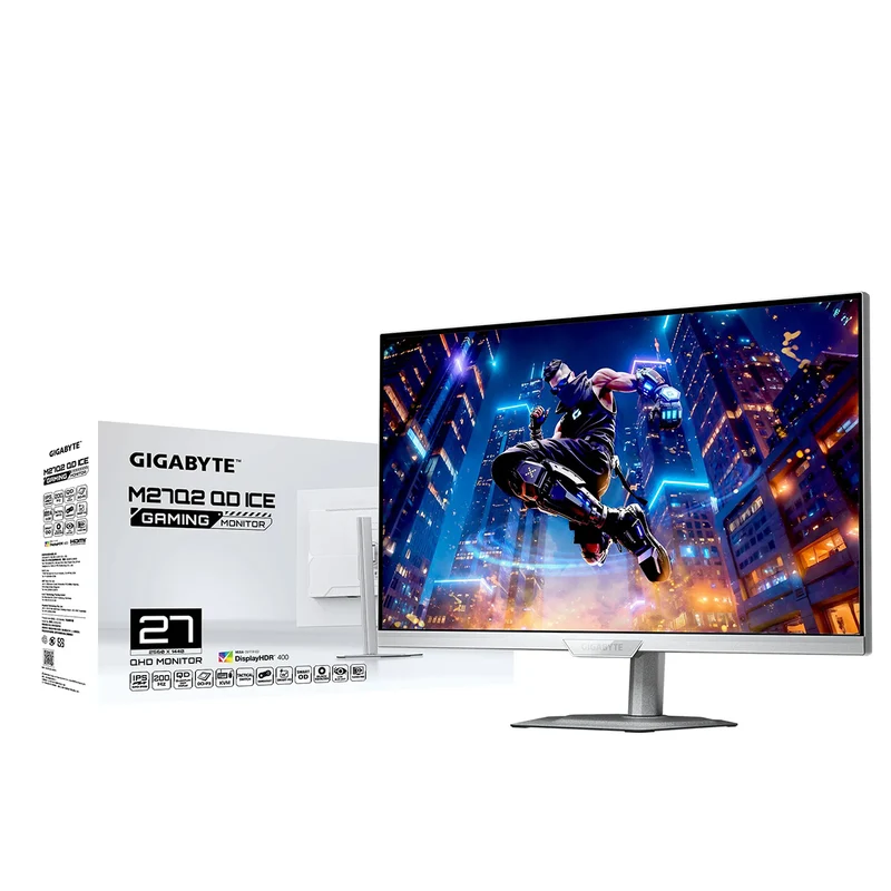 Gigabyte M27Q2 QD Ice 27" QHD (2560x1440) 200Hz/ OC 210Hz 1ms GTG SS IPS Edge Gaming Monitor with Tilt / Swivel / Pivot / Height Adjustment