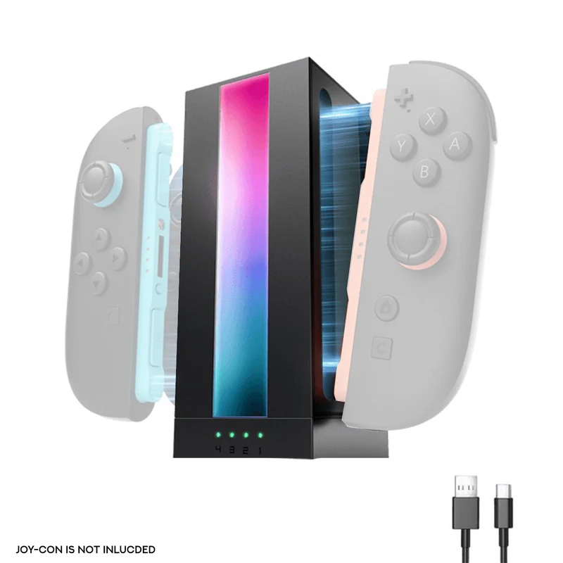 JSAUX EnergyFlow Charging Dock for Nintendo Switch 2 Joy-Con (Black) (GP0501)