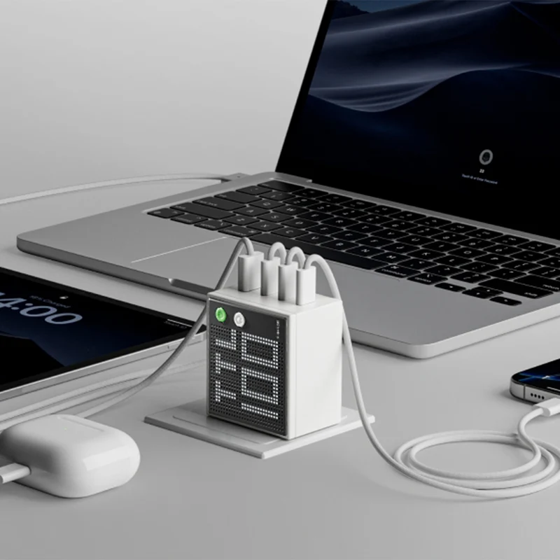 Sharge Pixel 100 Multi-Port Charger 3xUSB-C / 1xUBC-A 100W (Grey) (S1U)