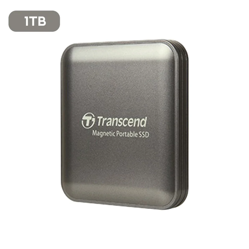 Transcend ESD420 USB 20GBPs 2000MB/s Read & Write Type-C Magnetic Portable SSD (Iron Gray) (1TB, 2TB, 4TB)