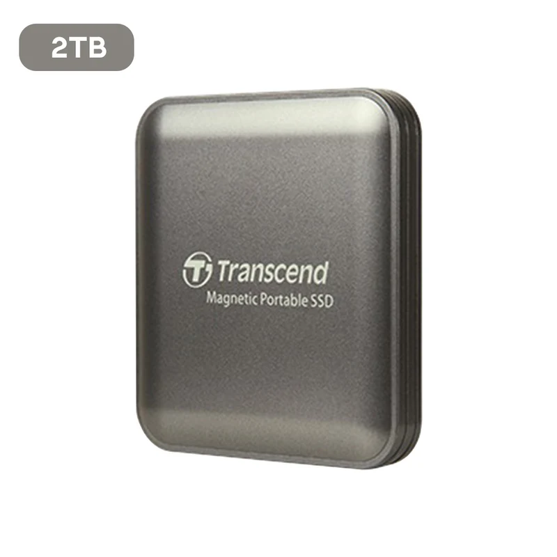 Transcend ESD420 USB 20GBPs 2000MB/s Read & Write Type-C Magnetic Portable SSD (Iron Gray) (1TB, 2TB, 4TB)