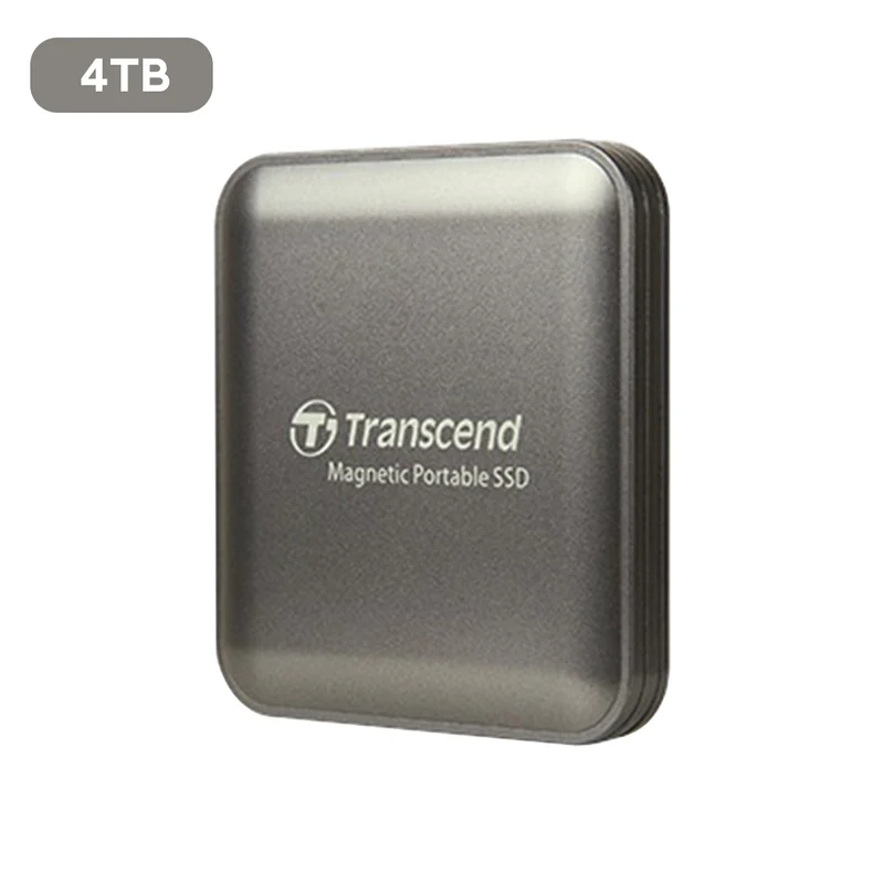 Transcend ESD420 USB 20GBPs 2000MB/s Read & Write Type-C Magnetic Portable SSD (Iron Gray) (1TB, 2TB, 4TB)