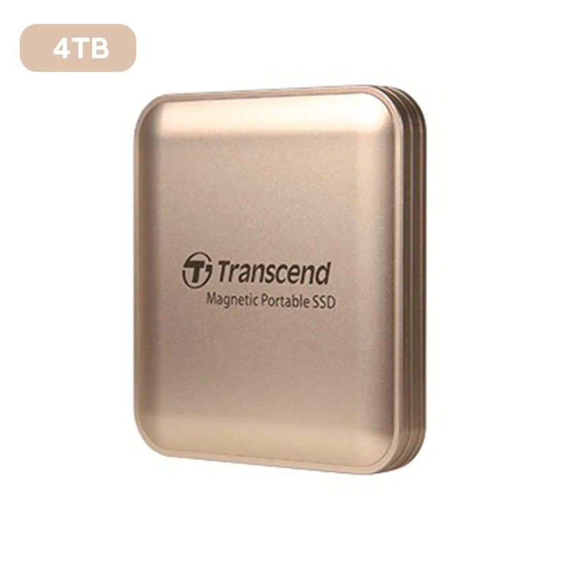 Transcend ESD420 USB 20GBPs 2000MB/s Read & Write Type-C Magnetic Portable SSD (Champagne Gold) (1TB, 2TB, 4TB)