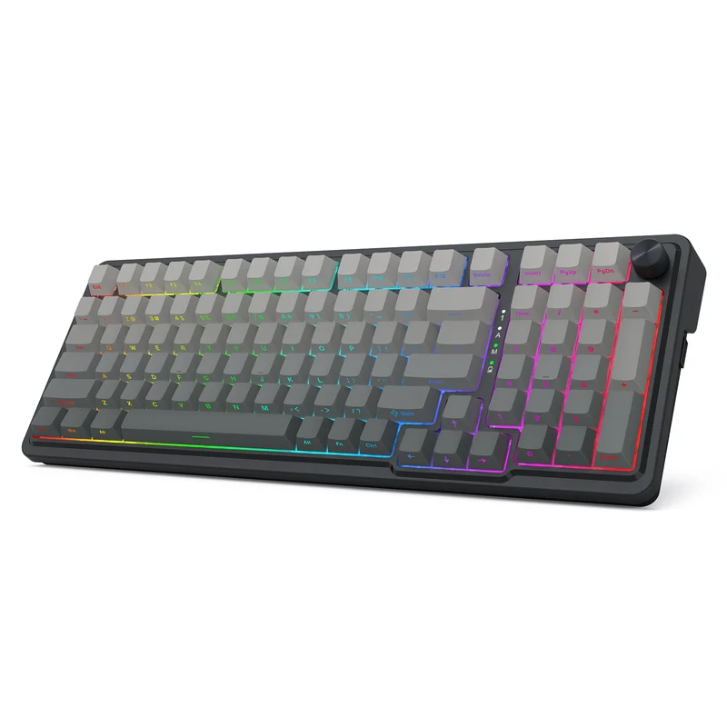 Redragon Eisa Pro 3 Modes 98-Key Hot-Swappable RGB Mechanical Keyboard - Gradient Gray (Leopard Linear Switch) (K686SP-RGB-Pro)