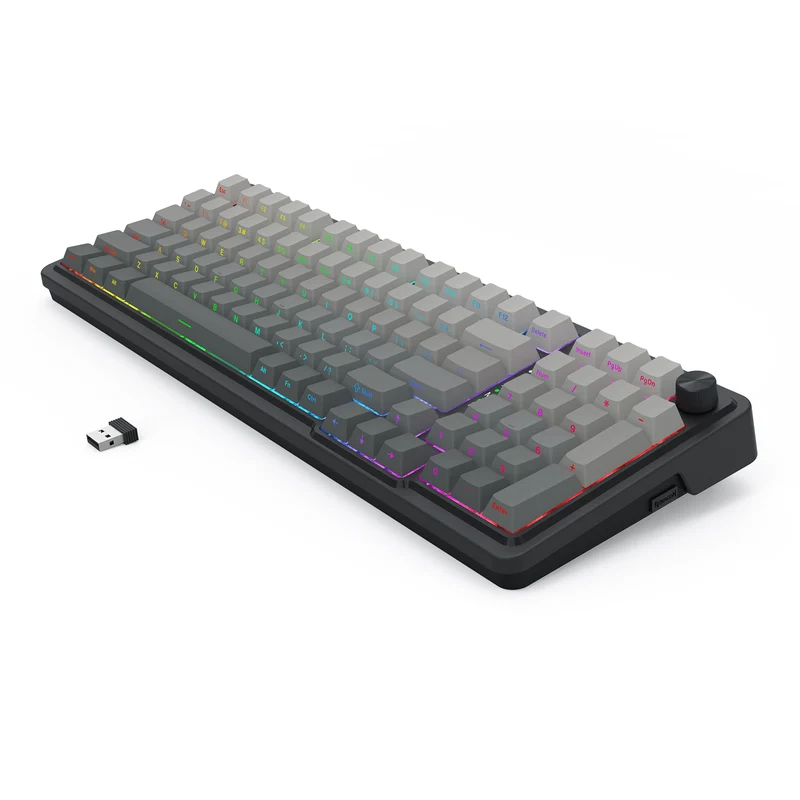 Redragon Eisa Pro 3 Modes 98-Key Hot-Swappable RGB Mechanical Keyboard - Gradient Gray (Leopard Linear Switch) (K686SP-RGB-Pro)