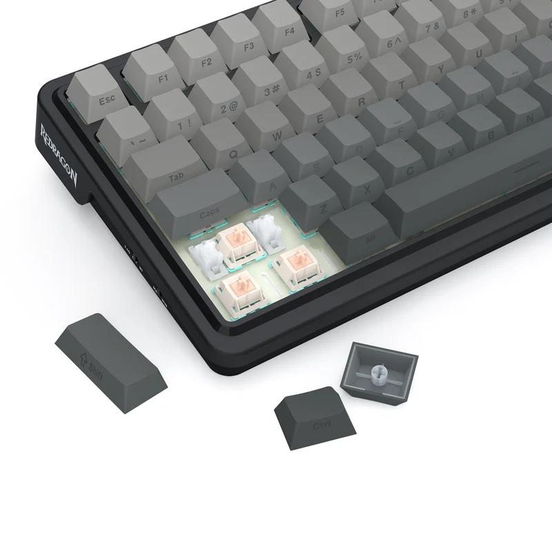 Redragon Eisa Pro 3 Modes 98-Key Hot-Swappable RGB Mechanical Keyboard - Gradient Gray (Leopard Linear Switch) (K686SP-RGB-Pro)