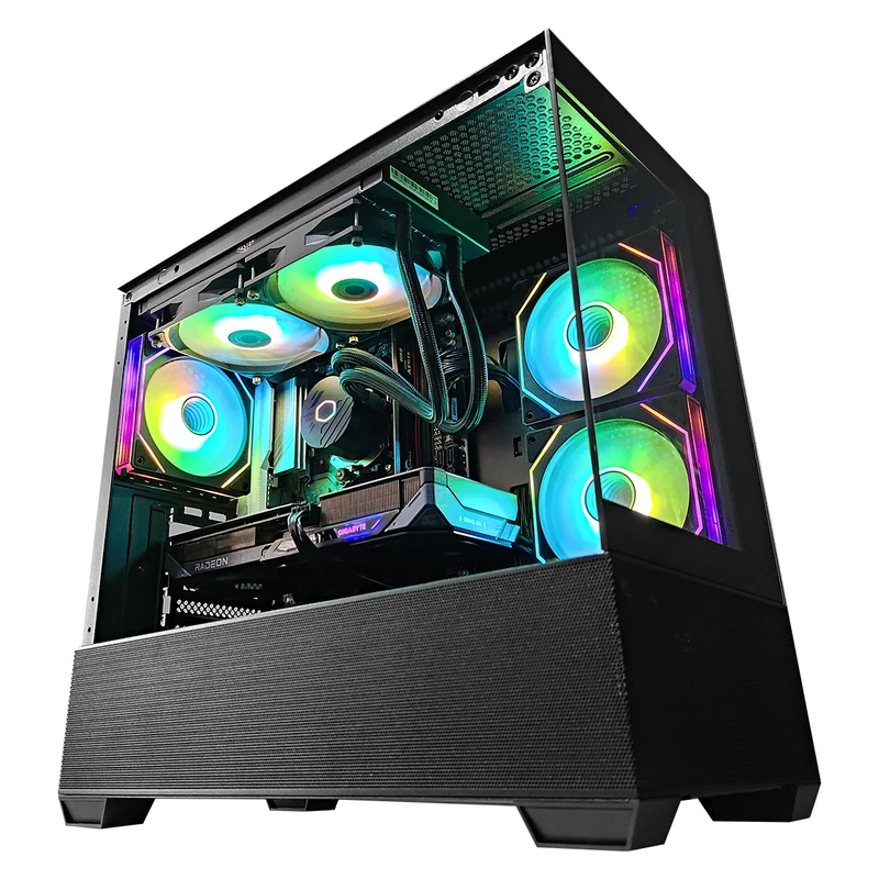 Sigma Elite 490 Black Desktop Gaming PC | Ryzen 5 7500F | 32GB RAM | 1TB SSD with WiFi + Bluetooth | RX 9060 XT | Windows 11 Pro