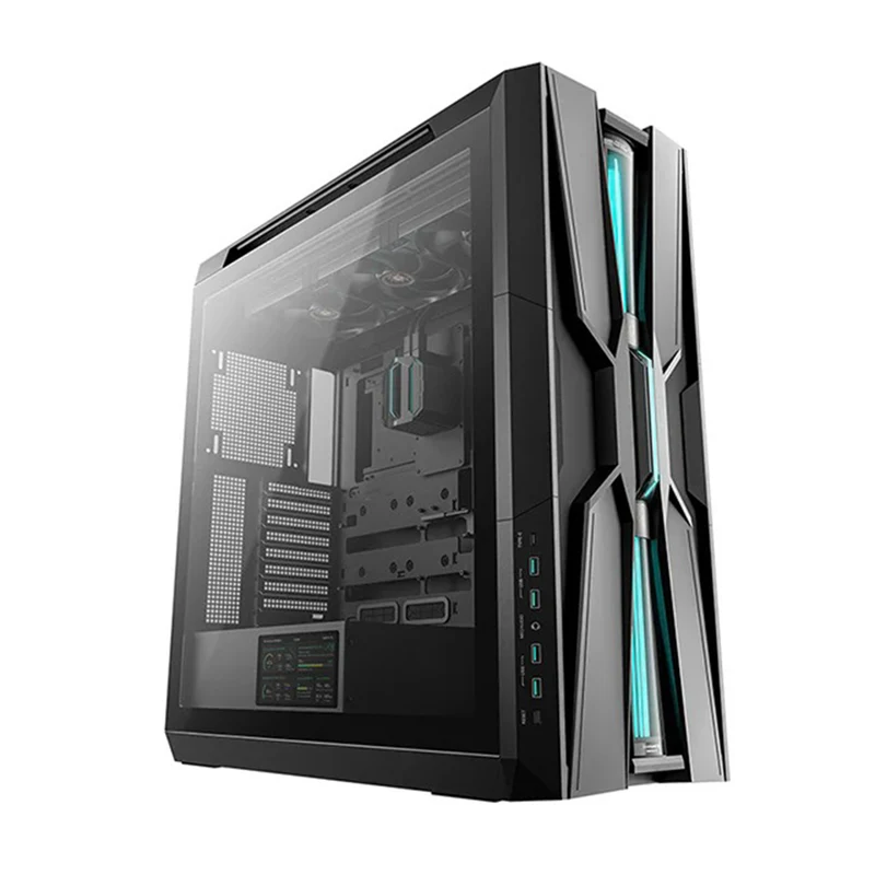 DeepCool Genome III Full-Tower Premium Case with Integrated Liquid Cooling (Black, White) (R-GENOME-BKALA3-G-3, R-GENOME-WHALA3-G-3)