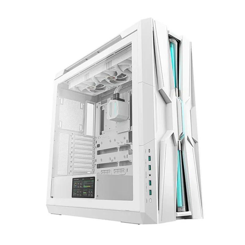DeepCool Genome III Full-Tower Premium Case with Integrated Liquid Cooling (Black, White) (R-GENOME-BKALA3-G-3, R-GENOME-WHALA3-G-3)