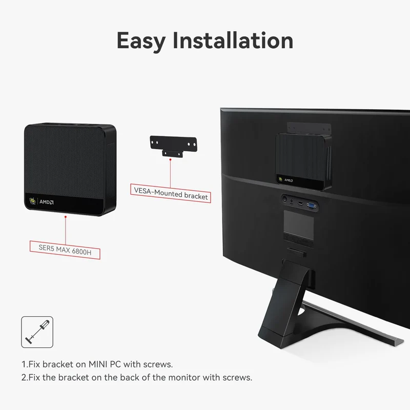 Beelink SER5 Max AMD Ryzen 7 6800H 32GB RAM (500GB | 1TB SSD) Windows 11 Pro Mini PC (Black)