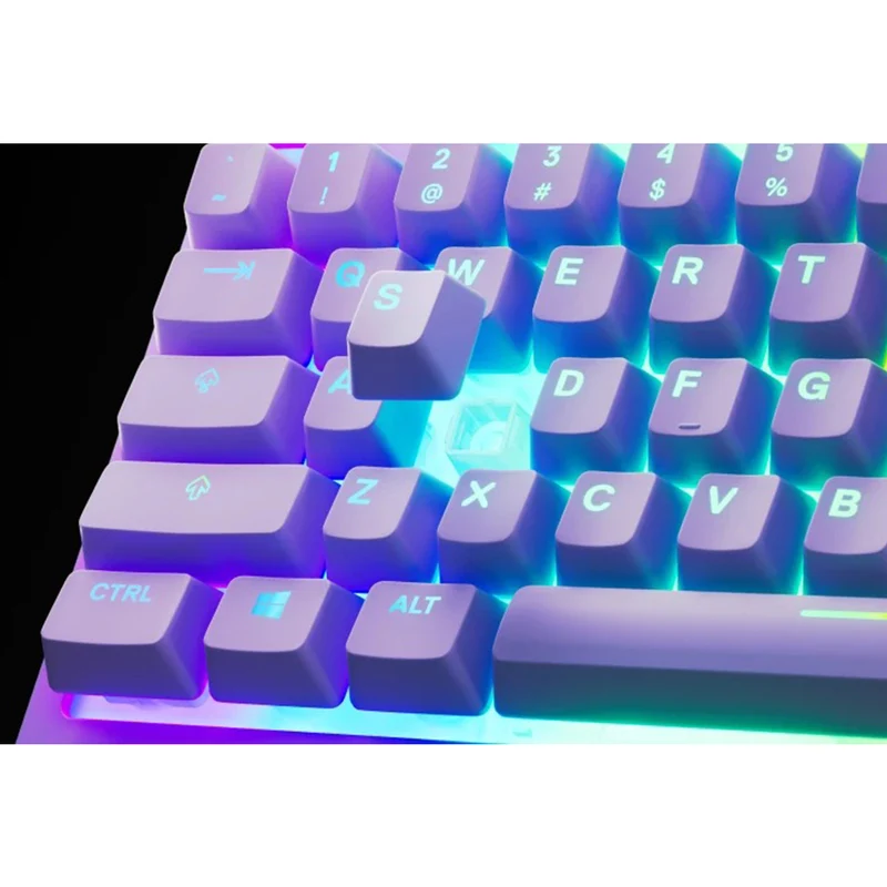 SteelSeries Apex 3 TKL RGB Water & Dust Resistant Whisper Quiet Switches Gaming Keyboard (Lavender) (PN64940)