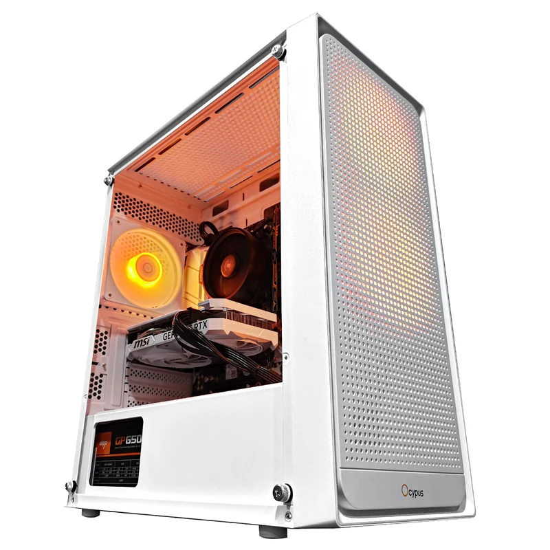 Alpha Gamma C50 White Desktop Gaming PC | AMD Ryzen 5 5600 | 16GB RAM | 512GB SSD | RTX 4060 | Windows 11 Pro