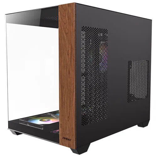 Antec CX800 Wood ARGB Dual Chamber Mid-Tower PC Gaming Case (Black)