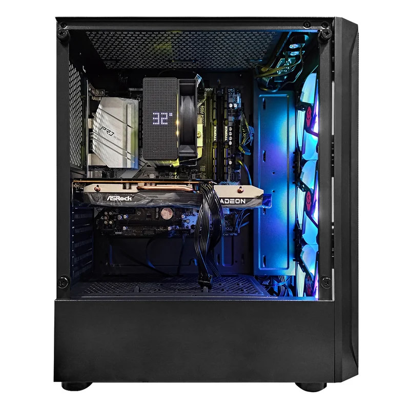 Alpha Aurora Black Desktop Gaming PC | AMD Ryzen 5 5600 | 16GB RAM | 500GB SSD | RX 7600 OC | Windows 11 Pro