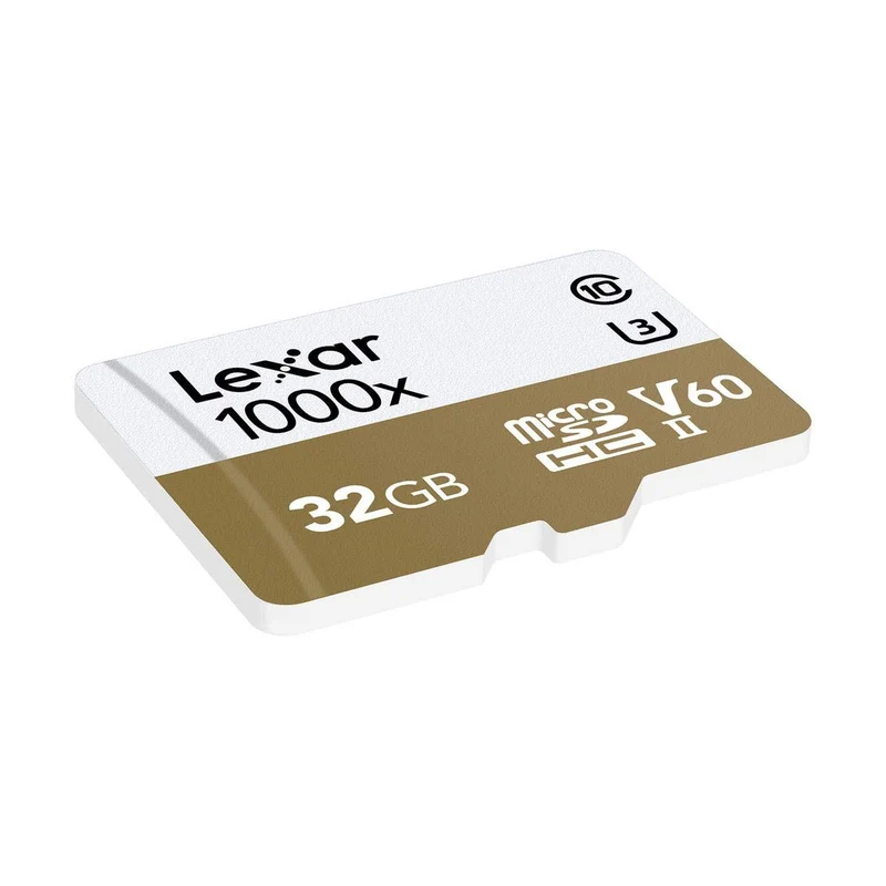 Lexar Professional 1000x 32GB microSDHC UHS-II C10 U3 V60 150MB/s Read Memory Card with Reader (LSDMI32GCBAP1000R)
