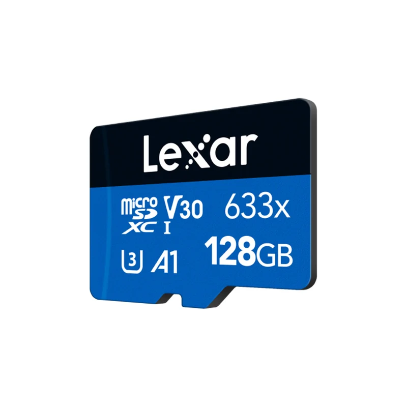 Lexar High-Performance 633x microSDXC UHS-I C10 U3 V30 A1 100MB/s Read Memory Card BLUE Series (64GB, 128GB)