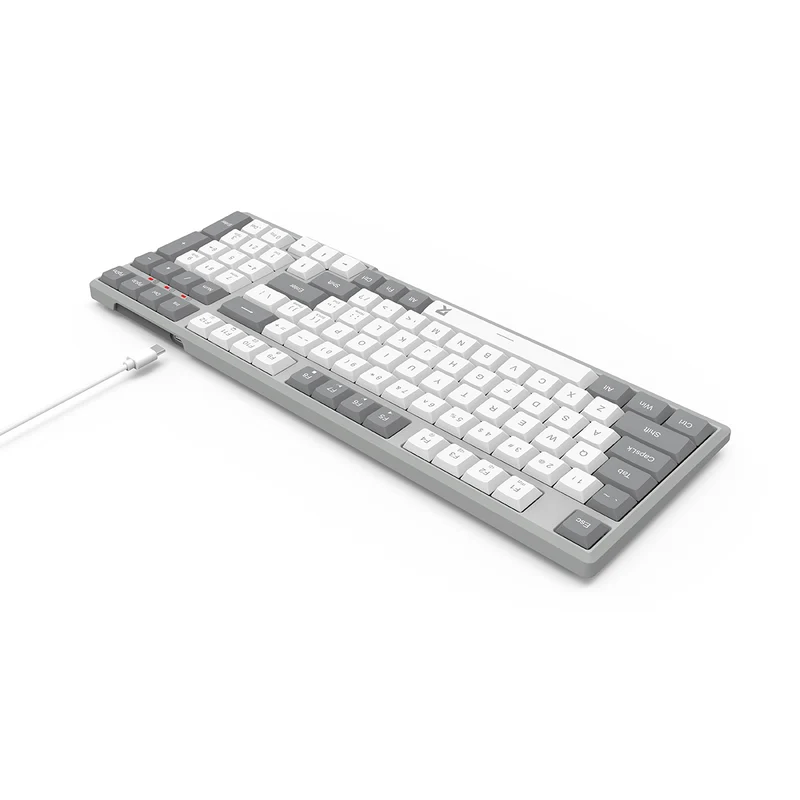 Redragon BK-7114WG Scissor Mechanism Slim Wireless 96% Keyboard (White/Grey)