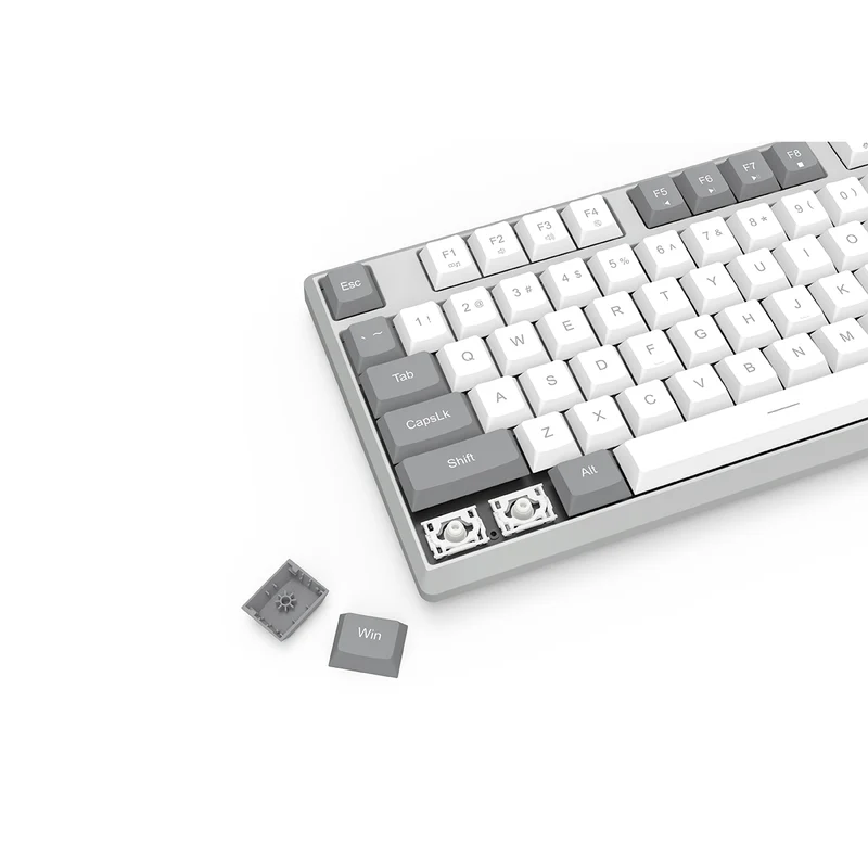 Redragon BK-7114WG Scissor Mechanism Slim Wireless 96% Keyboard (White/Grey)