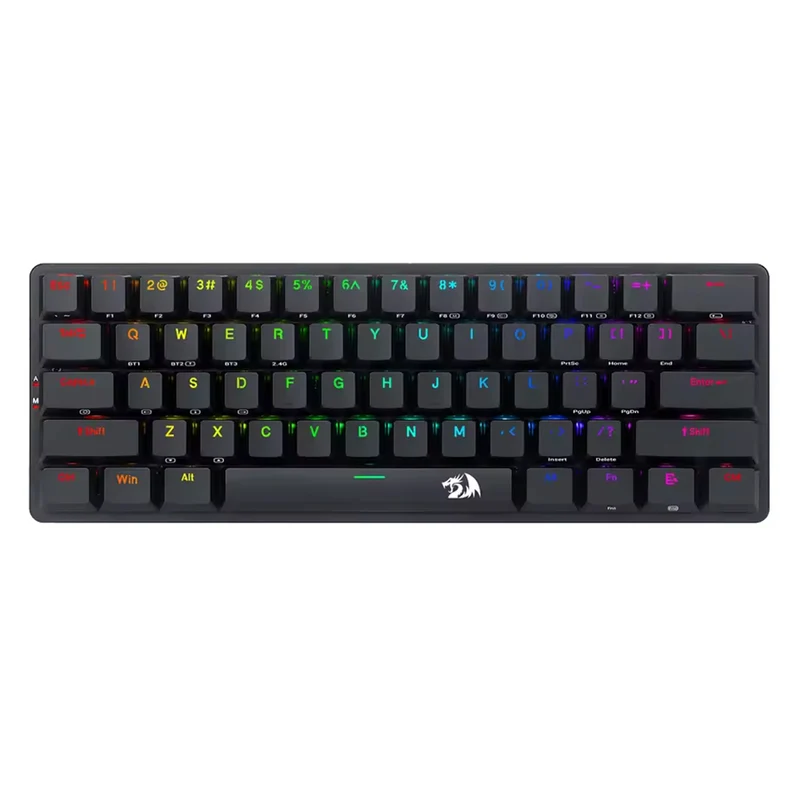 Redragon Elise Pro Tri-Mode RGB 60% Mechanical Gaming Keyboard (K615P-KBS) (Blue Switch, Dust Proof Red Switch)