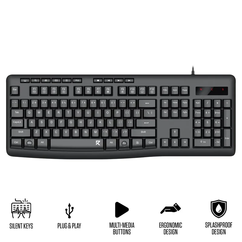 Redragon BK-7366 Wired USB Full-Size Keyboard