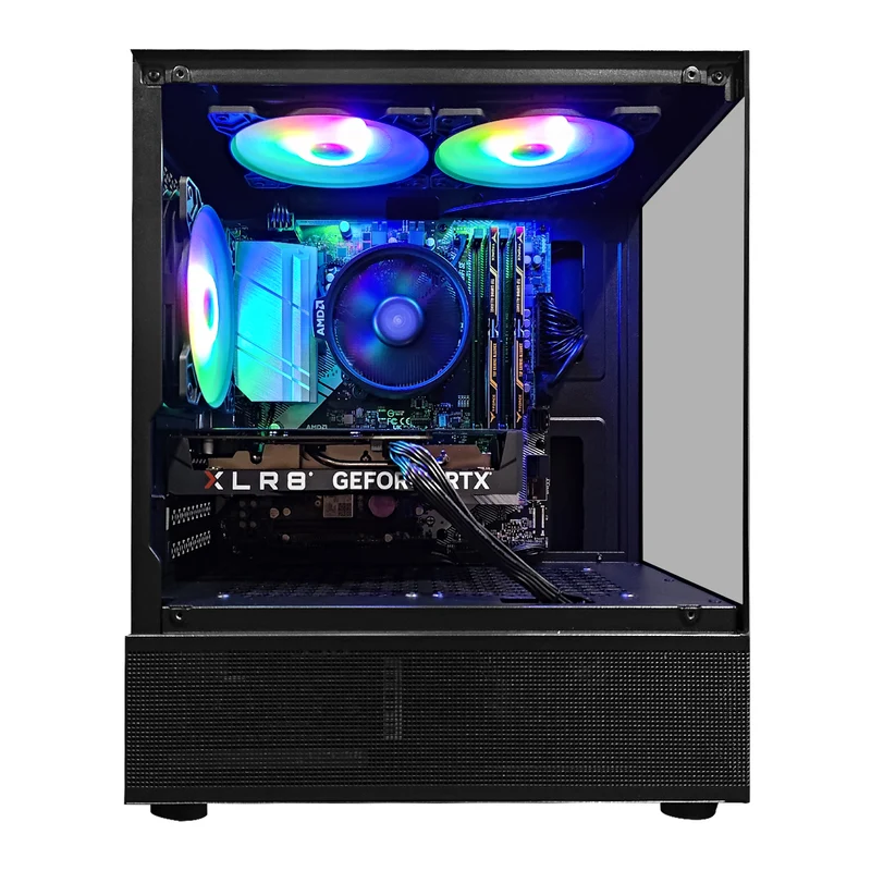 Alpha Reyna Black Desktop Gaming PC | AMD Ryzen 5 5600 | 16GB RAM | 512GB SSD | RTX 4060 | Windows 11 Pro