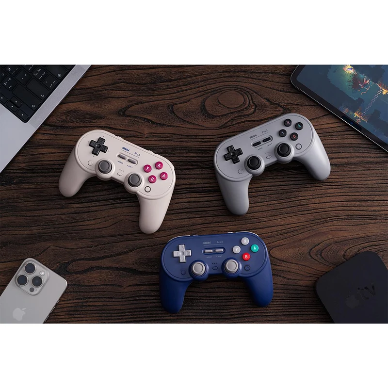 8Bitdo Pro 3 Bluetooth Gamepad for Nintendo Switch / Windows / Android (80GQ) (G Classic, Grey, Purple)