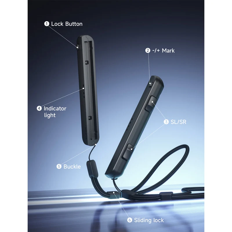JSAUX Wrist Strap 2-Pack for Nintendo Switch 2 Joy-Con (Black) (GP0402)