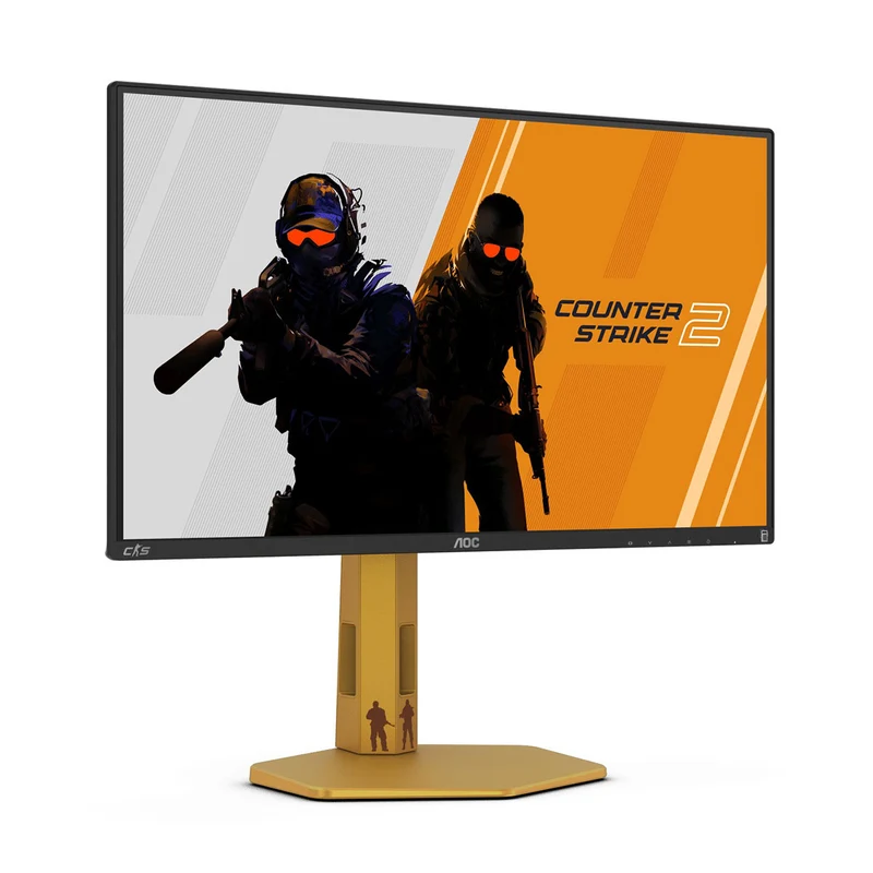 AOC CS25G 24" FHD (1920x1080) IPS 310Hz 0.3Ms Nvidia G-Sync Gaming Monitor with Height / Tilt / Swivel / Pivot Adjustment (Black/Gold)