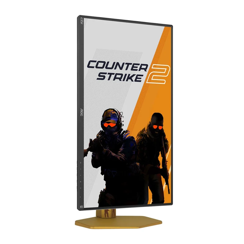 AOC CS25G 24" FHD (1920x1080) IPS 310Hz 0.3Ms Nvidia G-Sync Gaming Monitor with Height / Tilt / Swivel / Pivot Adjustment (Black/Gold)