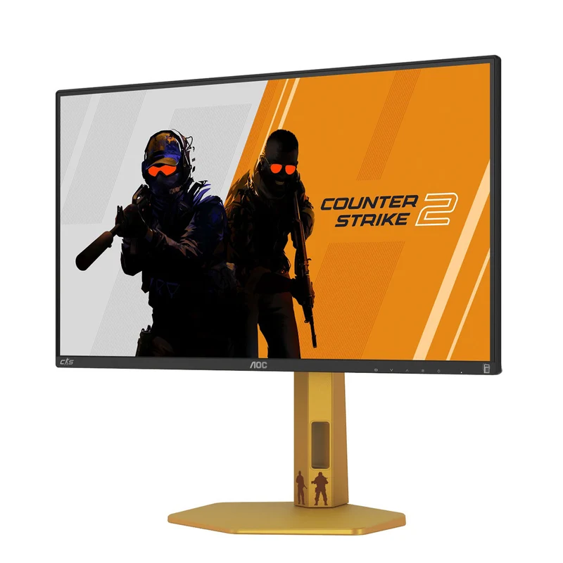 AOC CS25G 24" FHD (1920x1080) IPS 310Hz 0.3Ms Nvidia G-Sync Gaming Monitor with Height / Tilt / Swivel / Pivot Adjustment (Black/Gold)