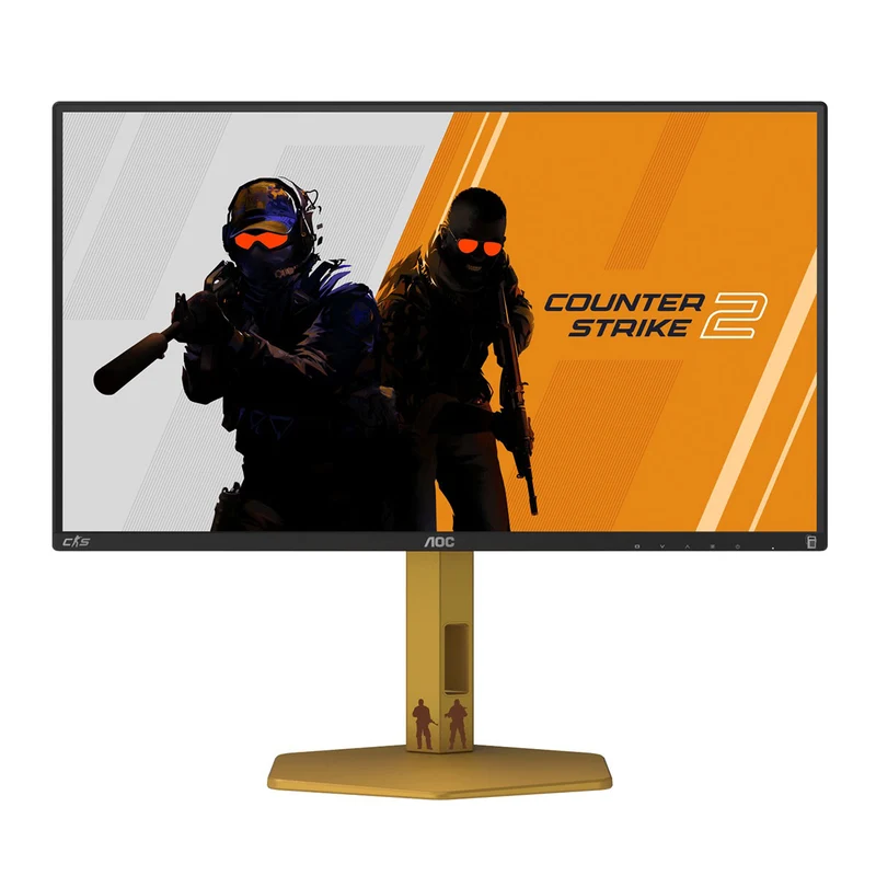 AOC CS25G 24" FHD (1920x1080) IPS 310Hz 0.3Ms Nvidia G-Sync Gaming Monitor with Height / Tilt / Swivel / Pivot Adjustment (Black/Gold)