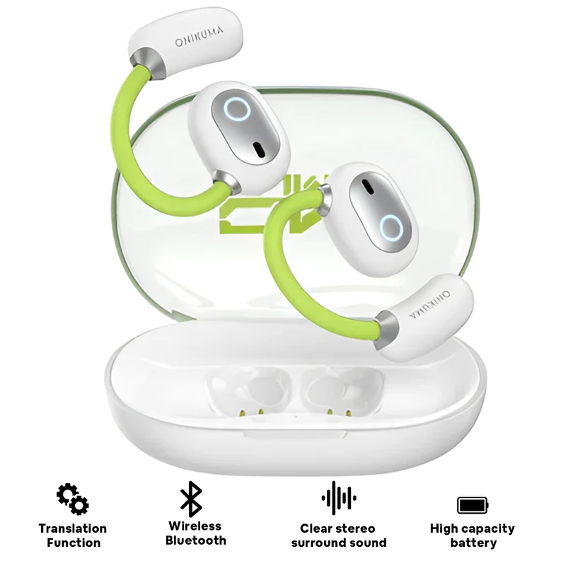 Onikuma T25 Wireless Earphones with Translation Function (White)