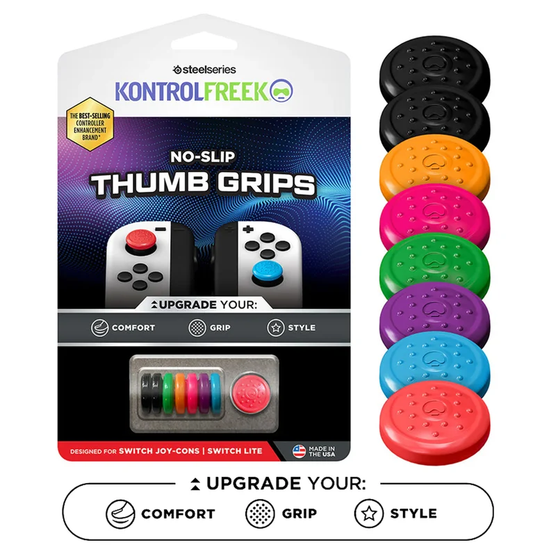 SteelSeries Kontrolfreek No-Slip Thumb Grips for Switch Joy-Cons / Switch Lite (1510-JOY)