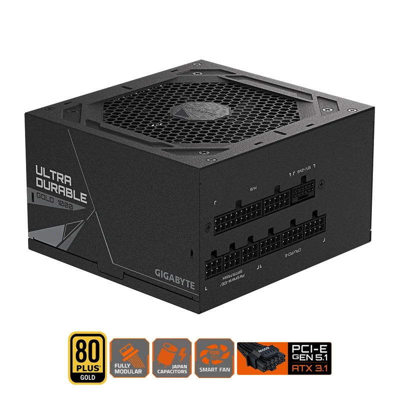 Gigabyte UD1000GM PG5 V2 1000W ATX 3.1 PCIe Gen 5.1 80+ Gold Modular Power Supply