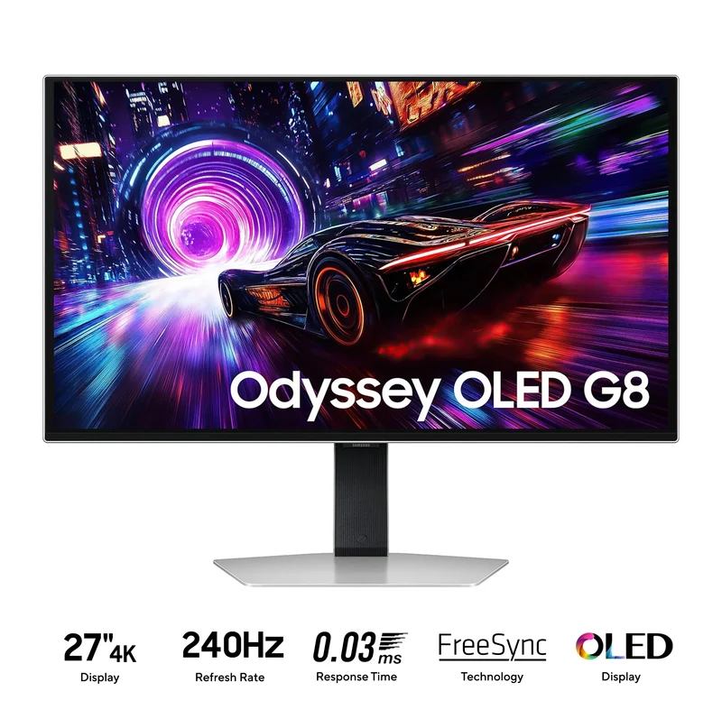 Samsung Odyssey G8 OLED LS27FG812SEXXP 27" 4K (3840x2160) 240Hz 0.03ms (GTG) FreeSync Gaming Monitor
