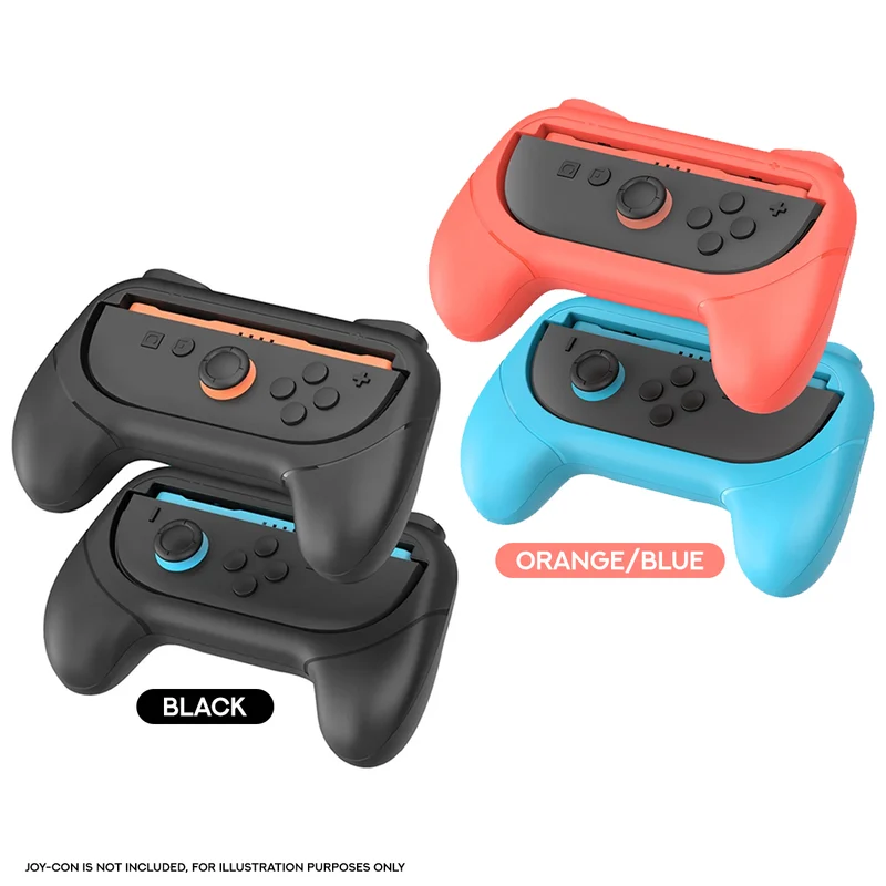Ipega Joy-Pad Hand Grips for Nintendo Switch 2 (Black, Orange/Blue)
