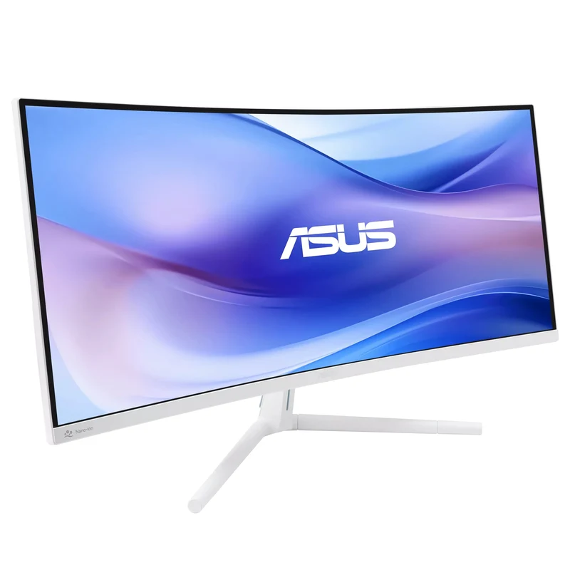 Asus VU34WCIP-W 34" WQHD (3440x1440) Frameless 100Hz 1ms MPRT VA Curved Eye Care Monitor with Height & Tilt Adjustment (White)