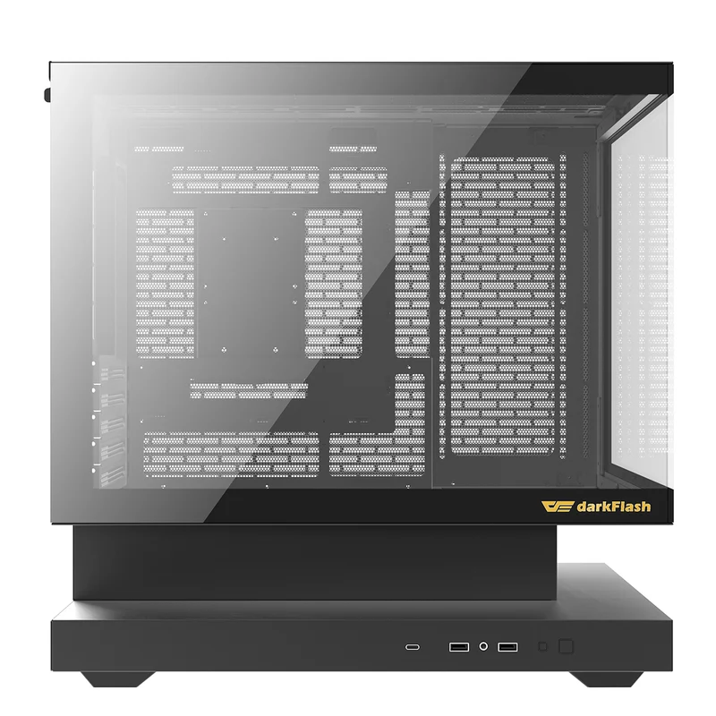 DarkFlash Floatron F1 Art Ultra TG Panel M-ATX PC Case (Black)